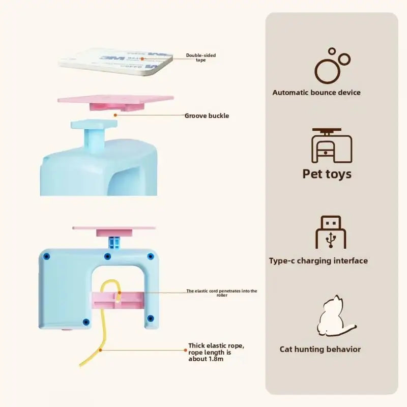 Pet Cat Toys Electric Smart Door Hanging Toy Self-Entertainment and Fun Cat Interactive Amusement Scratch Rope Artifact Supplies