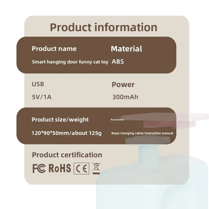 Pet Cat Toys Electric Smart Door Hanging Toy Self-Entertainment and Fun Cat Interactive Amusement Scratch Rope Artifact Supplies