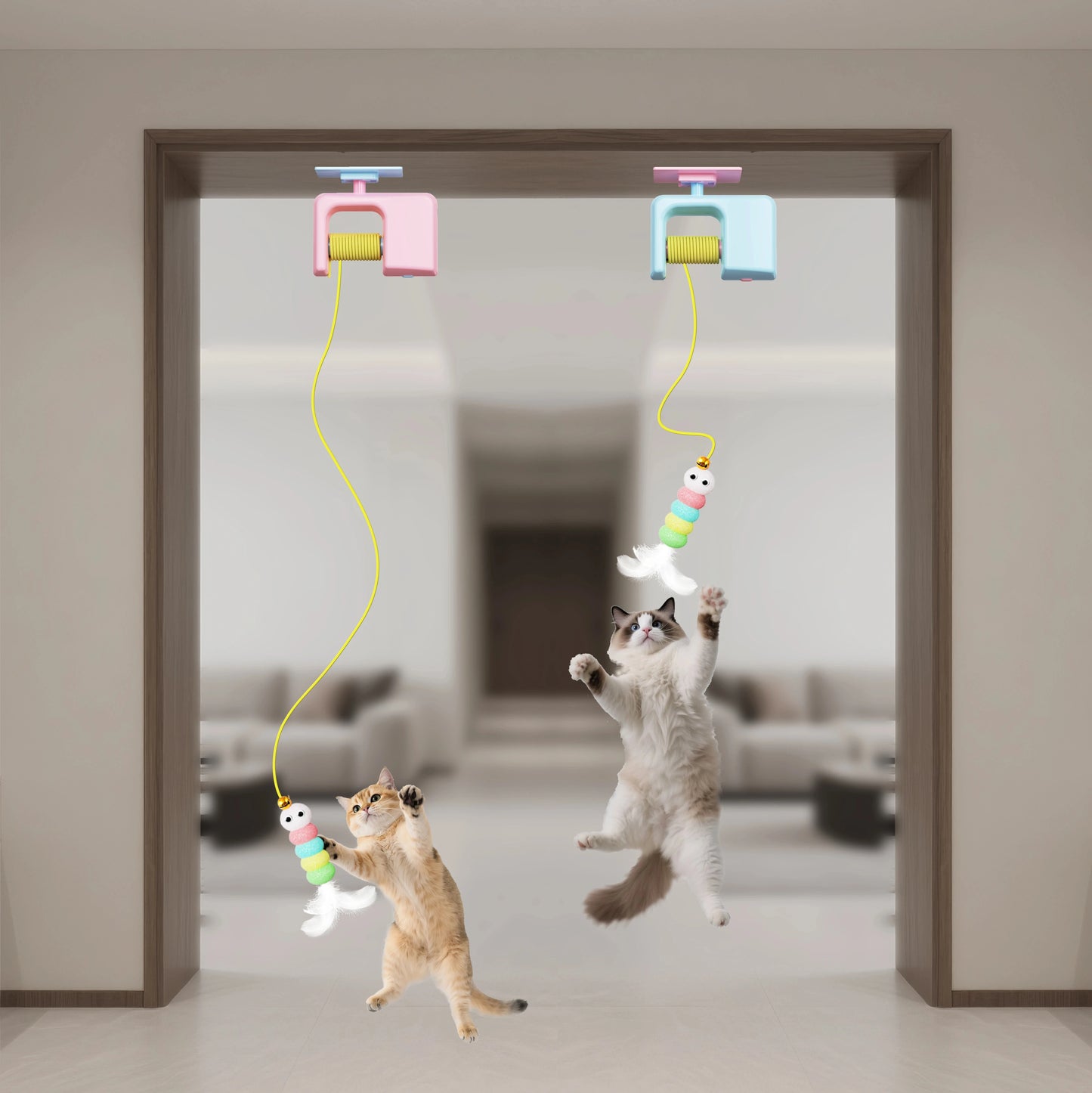 Pet Cat Toys Electric Smart Door Hanging Toy Self-Entertainment and Fun Cat Interactive Amusement Scratch Rope Artifact Supplies