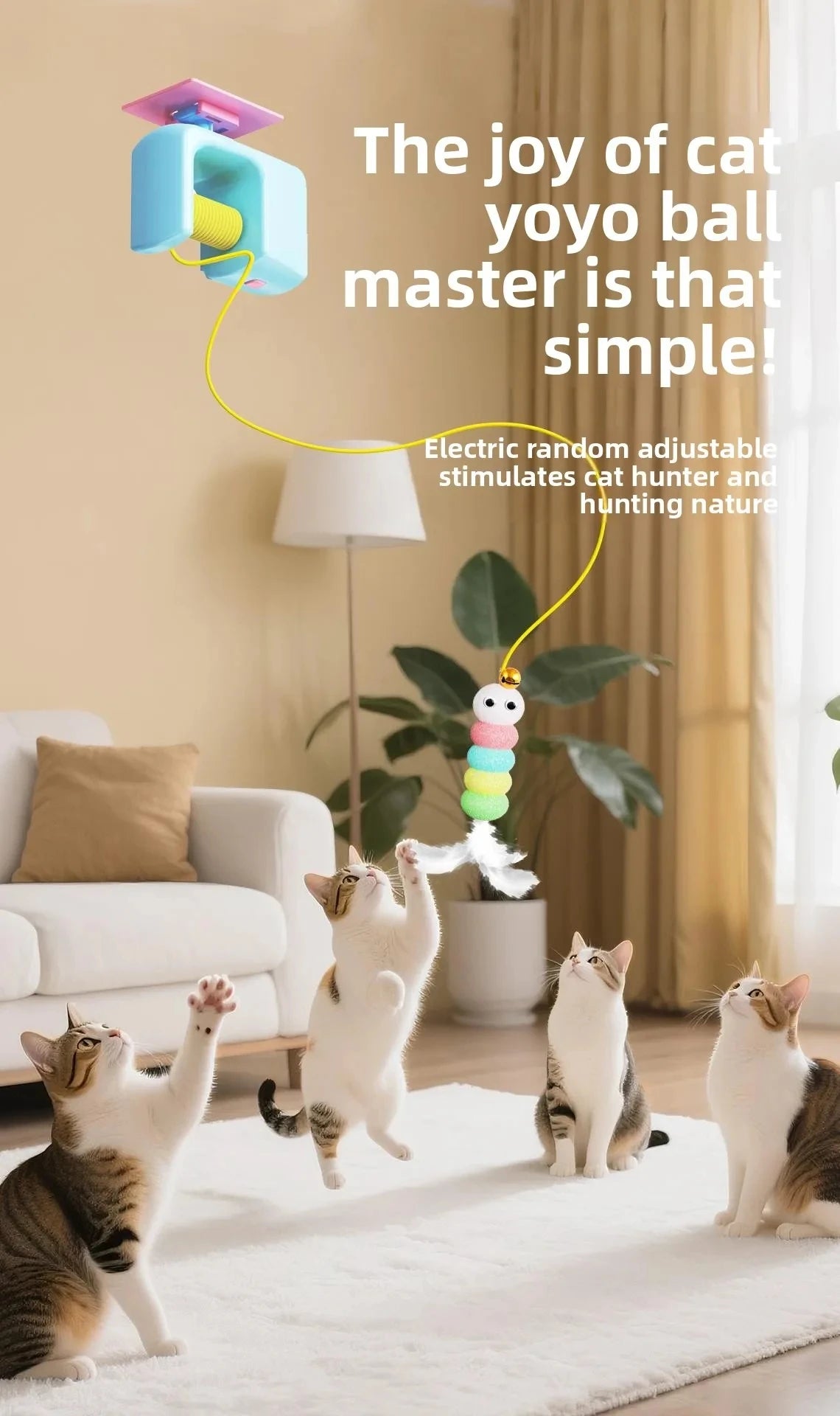 Pet Cat Toys Electric Smart Door Hanging Toy Self-Entertainment and Fun Cat Interactive Amusement Scratch Rope Artifact Supplies